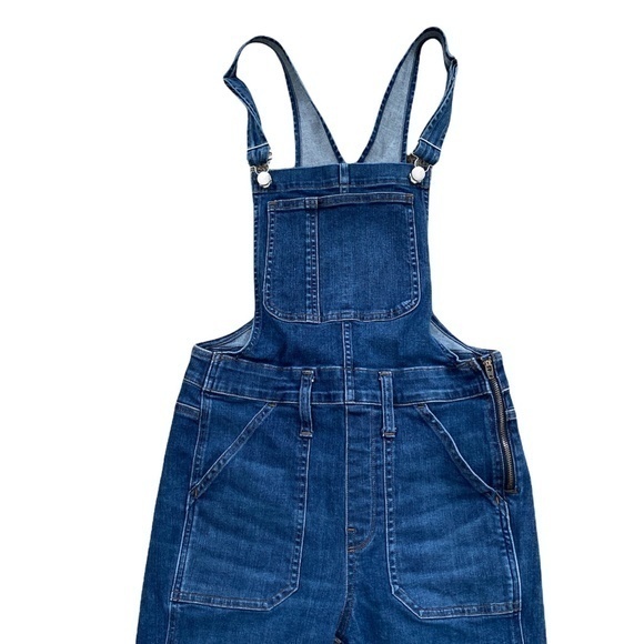 Madewell Skinny Raw Edge Hem Stretchy Overalls Sz. M - Picture 4 of 16
